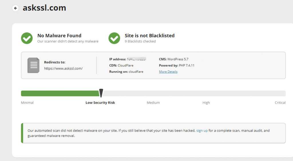 How To Check Website Security Level Using SUCURI – Free SSL Certificates